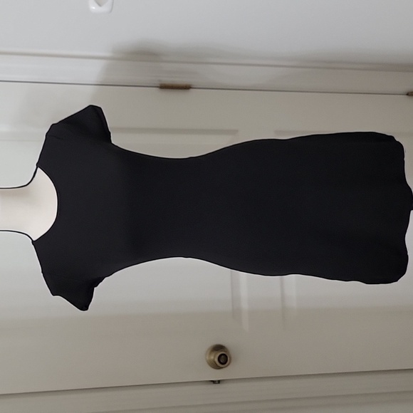 Loft Size XSP Black Midi Short Sleeve Stretchy Dress, Gently Used Condition - Picture 1 of 15